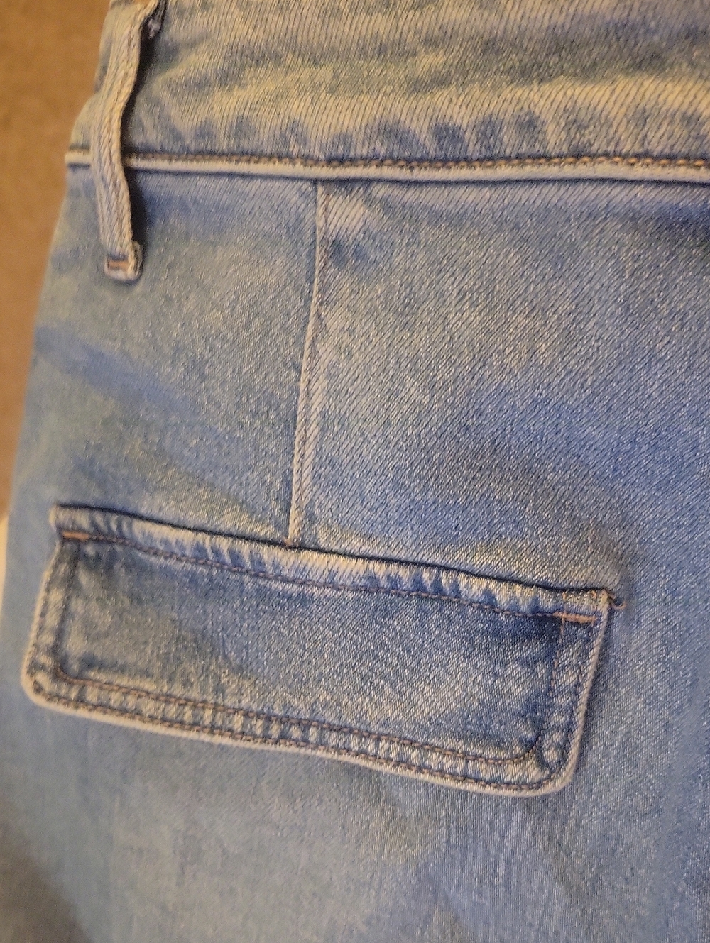 Express Light Blue Straight Cargo Jeans - Picture 10 of 11